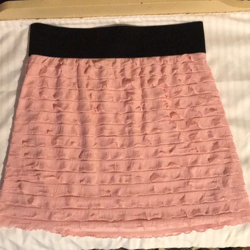 Express Ruffled Pink Skirt